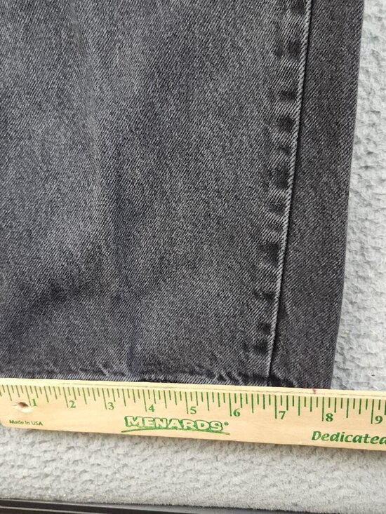 Wrangler Jeans Mens 38x32 Black Straight Regular Classic Denim Pants Cowboy - Picture 7 of 9